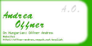 andrea offner business card